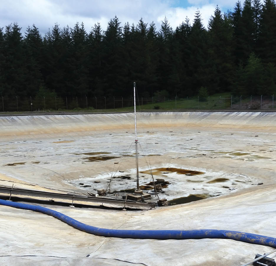 Empty Landfill Leachate Holding Pond